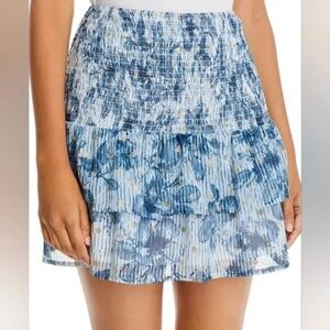 Blue and White Pattern Skirt from Aqua